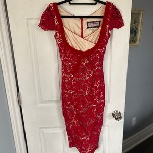 Stunning Red Lace Dress – Kitten d’Amour